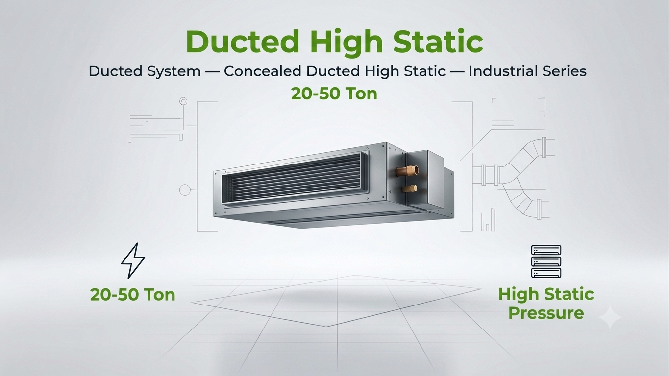 Concealed Ducted Split — High Static Series
